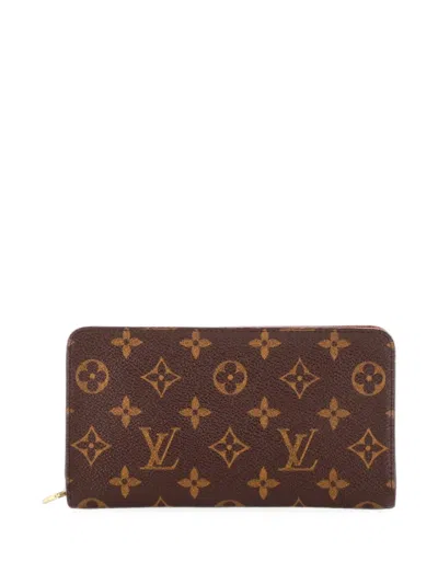 Pre-owned Louis Vuitton Porte-monnaie Zippy Wallet Monogram Canvas Small Wallets In 褐色
