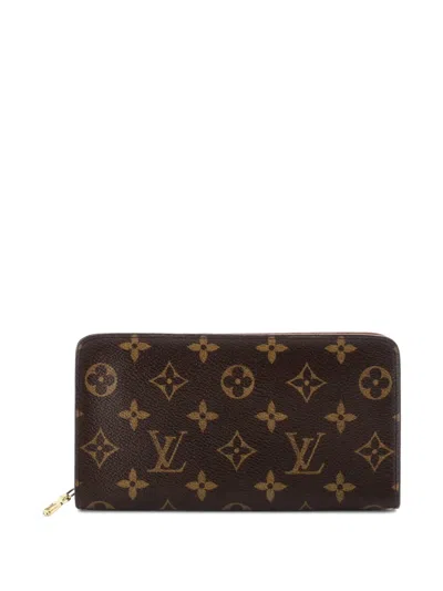 Pre-owned Louis Vuitton Porte-monnaie Zippy Wallet Monogram Canvas Small Wallets In Brown