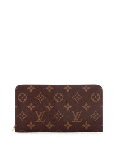 Pre-owned Louis Vuitton Porte-monnaie Zippy Wallet Monogram Canvas Small Wallets In Brown