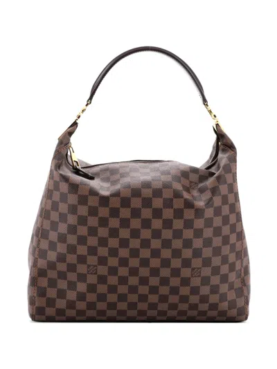 Pre-owned Louis Vuitton Portobello Handbag Damier Gm Hobo Bag In Brown