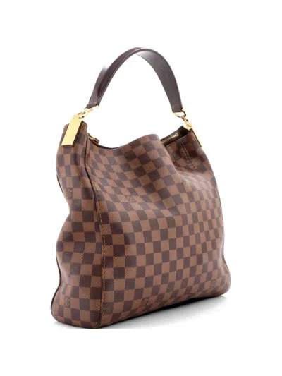 Pre-owned Louis Vuitton Portobello Handbag Damier Gm Hobo Bag In Brown