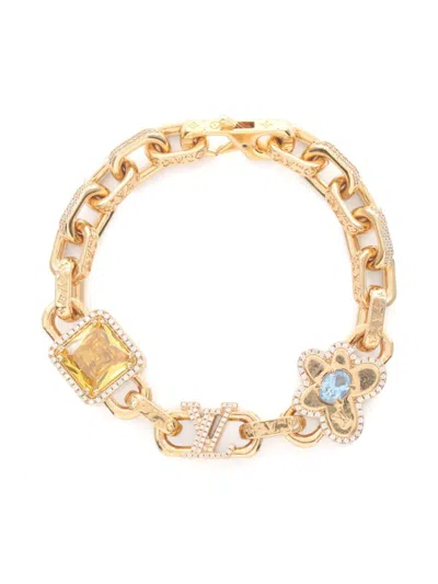 Pre-owned Louis Vuitton  00s X Tyler The Creator Paradise Stone Bracelet In Gold