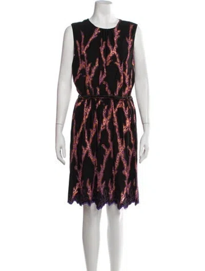 Pre-owned Louis Vuitton Printed Mini Dress In Black