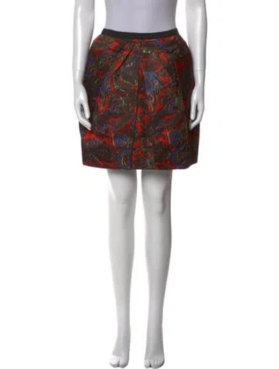 Pre-owned Louis Vuitton Printed Mini Skirt In Black