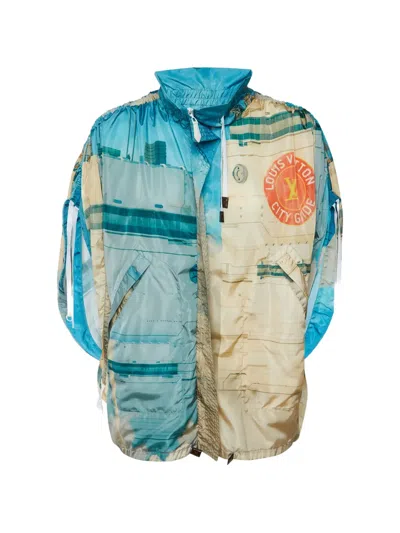 Pre-owned Louis Vuitton Printed Oversized Jacket In Blue