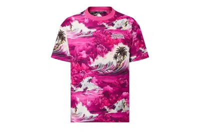 Pre-owned Louis Vuitton Printed Short-sleeved Cotton T-shirt Pink