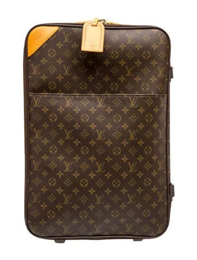 Pre-owned Louis Vuitton Printed Suitcase In Brown