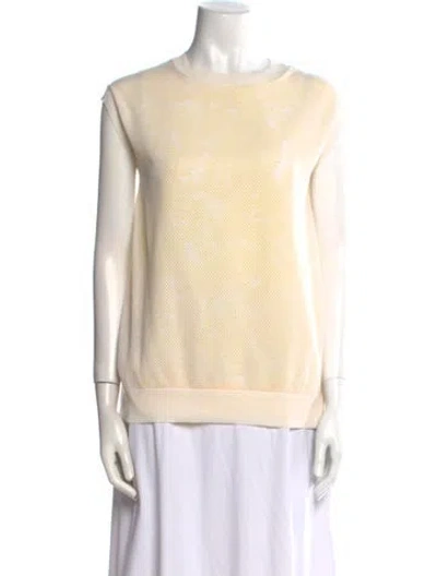 Pre-owned Louis Vuitton Printed Sweater Vest In Yellow