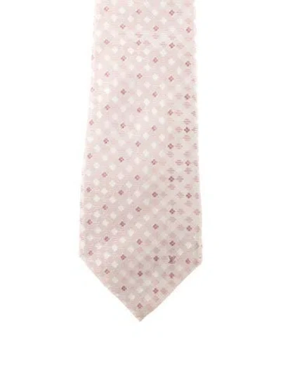 Pre-owned Louis Vuitton Printed Tie In Pink