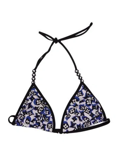 Pre-owned Louis Vuitton Printed Top In Blue