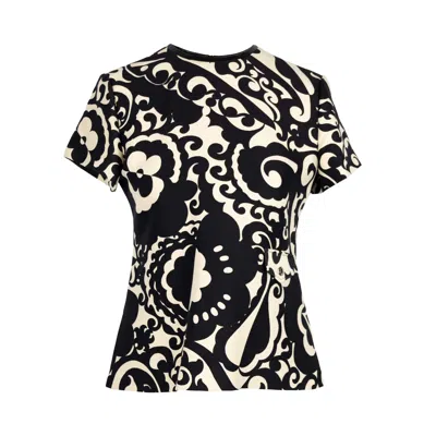 Pre-owned Louis Vuitton Printed T-shirt Blouse - '10s In Black
