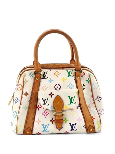 Pre-owned Louis Vuitton Priscilla Handbag Monogram Multicolor Satchel In White