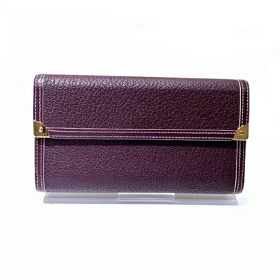 Pre-owned Louis Vuitton Prune Suhali Leather Canvas Coin Purse/coin Case ()