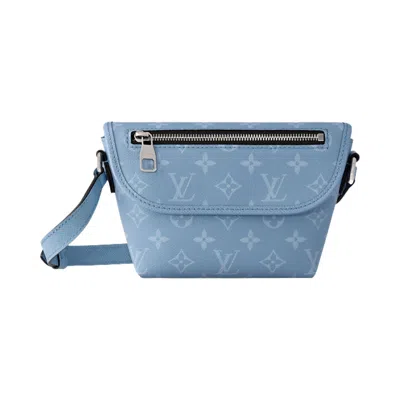 Pre-owned Louis Vuitton Pulse Wearable Wallet 'sky Blue Monogram Canvas' | Men's Size Onesize