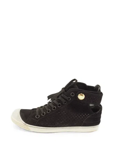 Pre-owned Louis Vuitton Punchy High-top Sneakers In Black