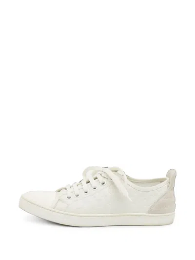 Pre-owned Louis Vuitton Punchy Monogram Sneakers In White