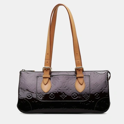 Pre-owned Louis Vuitton Purple Leather Monogram Vernis Rosewood Avenue Bag