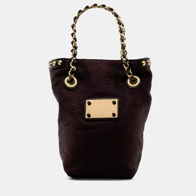 Pre-owned Louis Vuitton Purple Limited Edition Metallic Jacquard Double Jeu Neo Alma Tote