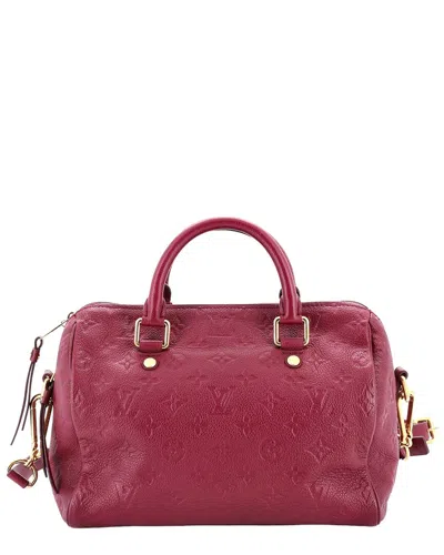 Pre-owned Louis Vuitton Purple Monogram Empreinte Leather Speedy Bandouliere 25  (authentic Pre-loved)