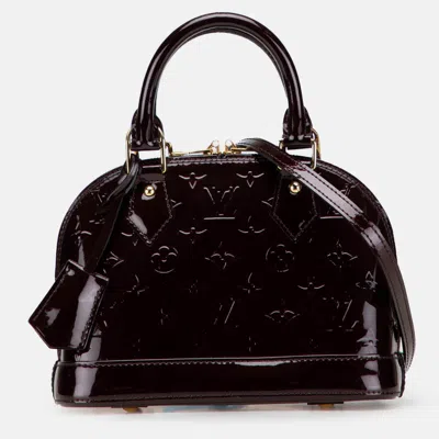 Pre-owned Louis Vuitton Purple Monogram Vernis Alma Bb