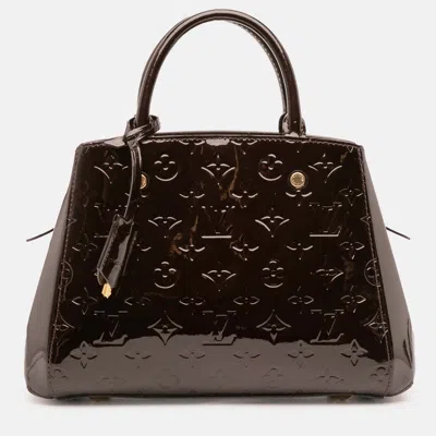 Pre-owned Louis Vuitton Purple Monogram Vernis Montaigne Bb