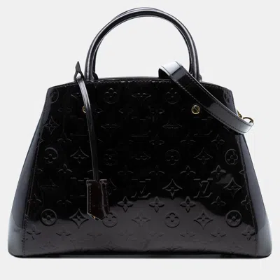 Pre-owned Louis Vuitton Purple Monogram Vernis Montaigne Mm