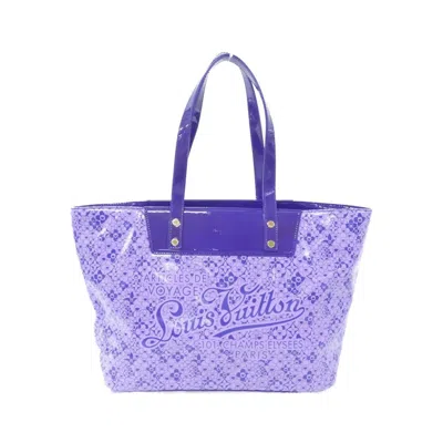 Pre-owned Louis Vuitton Purple Violet Pvc Handbag Tote Bag ()