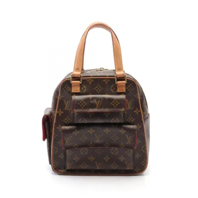 Pre-owned Louis Vuitton Pvc Coated Canvas Leather Handbag () In Brown