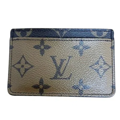 Pre-owned Louis Vuitton Pvc Leather Card Case () In Brown