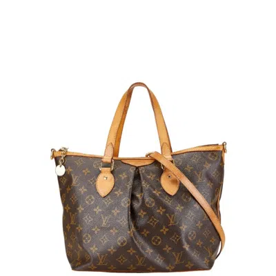 Pre-owned Louis Vuitton Pvc Leather Handbag Shoulder Bag () In Brown