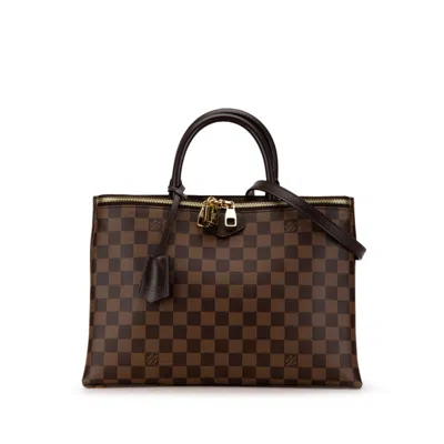 Pre-owned Louis Vuitton Pvc Leather Handbag Shoulder Bag () In Brown