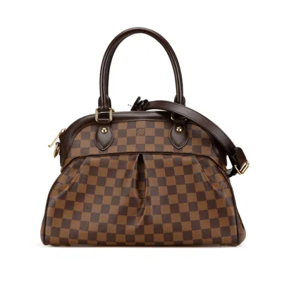 Pre-owned Louis Vuitton Pvc Leather Handbag Shoulder Bag () In Brown