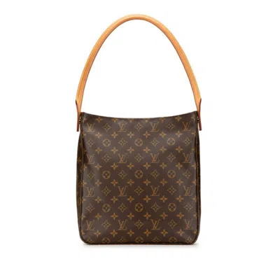 Pre-owned Louis Vuitton Pvc Leather Handbag Shoulder Bag () In Brown