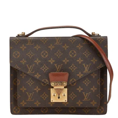 Pre-owned Louis Vuitton Pvc Leather Handbag Shoulder Bag () In Brown