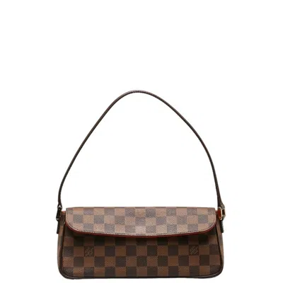 Pre-owned Louis Vuitton Pvc Leather Handbag Shoulder Bag () In Brown
