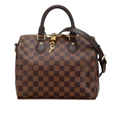 Pre-owned Louis Vuitton Pvc Leather Handbag Shoulder Bag () In Brown
