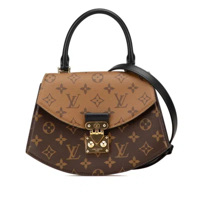 Pre-owned Louis Vuitton Pvc Leather Handbag Shoulder Bag () In Brown