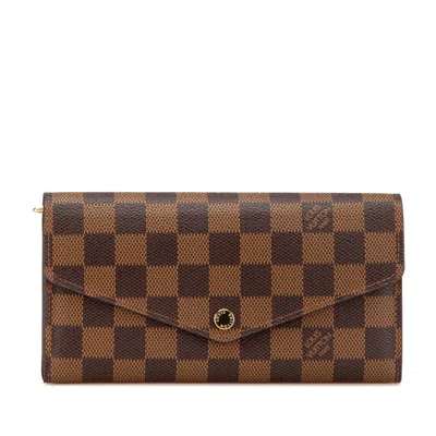 Pre-owned Louis Vuitton Pvc Leather Long Wallet (bi-fold) () In Brown