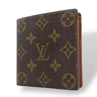 Pre-owned Louis Vuitton Pvc Leather Wallet (bi-fold) () In Brown