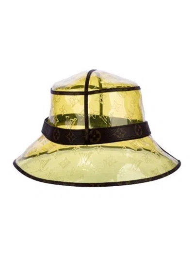 Pre-owned Louis Vuitton Pvc Monogram Bucket Hat In Yellow