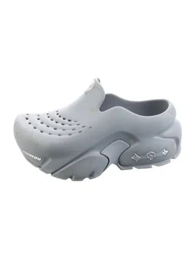 Pre-owned Louis Vuitton Pvc Mules In Gray