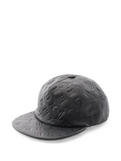Pre-owned Louis Vuitton Quill 1.0 Monogram Baseball Cap In Black