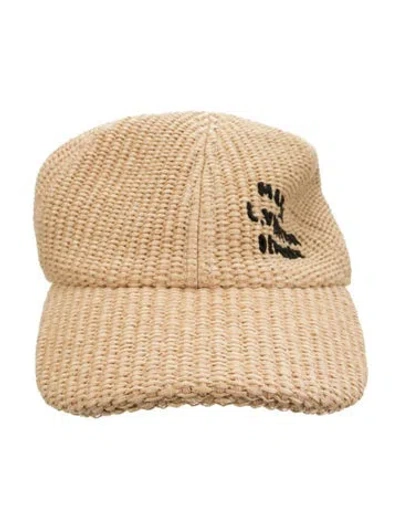 Pre-owned Louis Vuitton Raffia Cap In Neutrals
