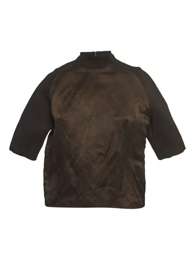 Pre-owned Louis Vuitton Raglan Top In Brown