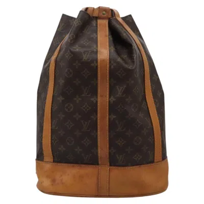 Pre-owned Louis Vuitton Randonnee Backpack Monogram Canvas Brown Canvas Backpack Bag ()