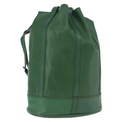Pre-owned Louis Vuitton Randonnee Epi Leather Green Leather Backpack Bag ()