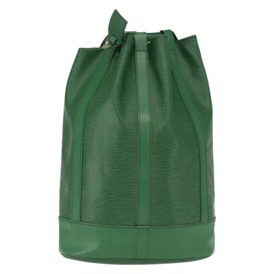 Pre-owned Louis Vuitton Randonnee Epi Leather Green Leather Backpack Bag ()