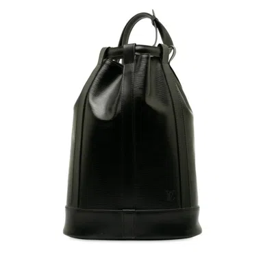 Pre-owned Louis Vuitton Randonnée Leather Shoulder Bag () In Black