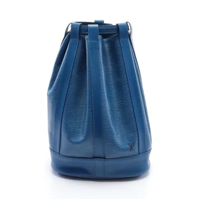 Pre-owned Louis Vuitton Randonnee Pm Epi Toledo Shoulder Bag Leather Blue
