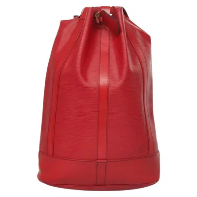 Pre-owned Louis Vuitton Randonnée Red Leather Shoulder Bag ()